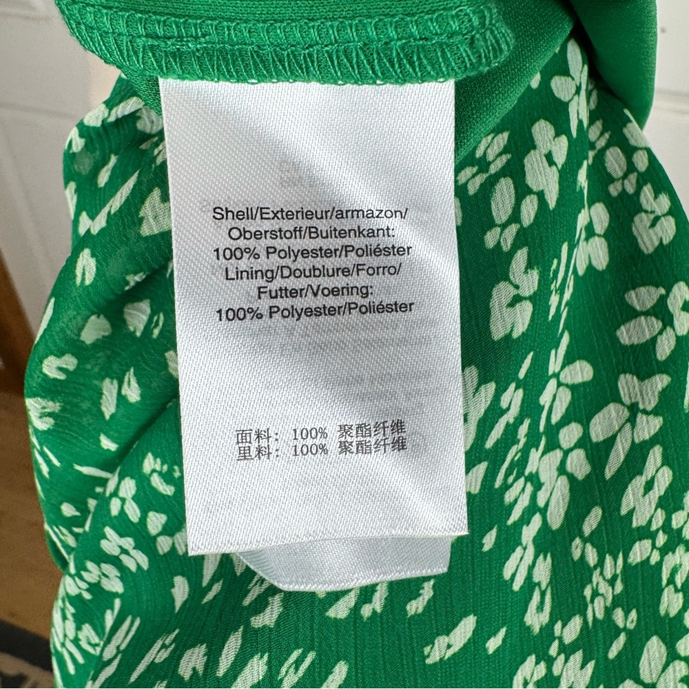 NWT DKNY Green and White Floral Midi Dress - Picture 10 of 10